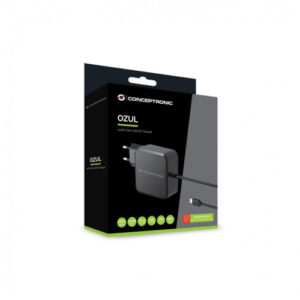 Conceptronic Cargador De Pared 100w Gan Pd Cable Usb-c Incorporado