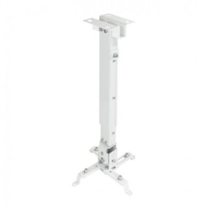 TooQ Soporte De Proyector Techo Regulación 130-650mm Inclinable Max. 20kg Blanco
