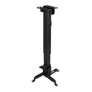 TooQ Soporte De Proyector Techo Regulación 130-650mm Inclinable Max. 20kg Negro
