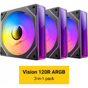 ANTEC Vision120R A-RGB pack 3 Negro