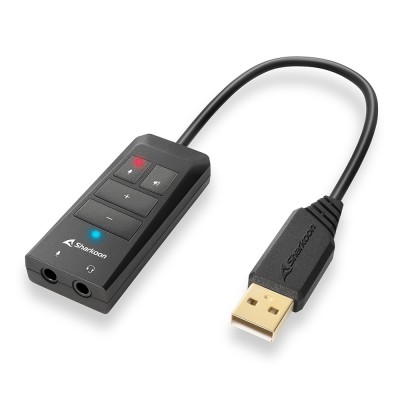 Sharkoon Tarjeta de Sonido SB2 usb 2X3.5MM TRRS Jack